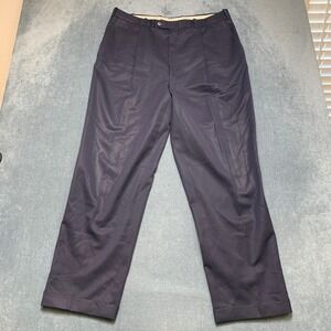 Nordstrom By JB Britches Dress Pants Mens 37 Blue Wool Pleated Business Formal